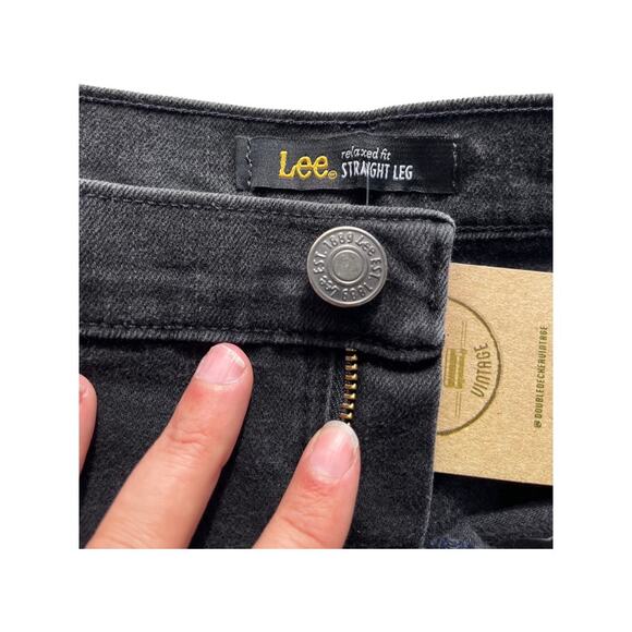 Lees Vintage Black Denim Cutoff Shorts 36 Waist - Picture 2 of 5